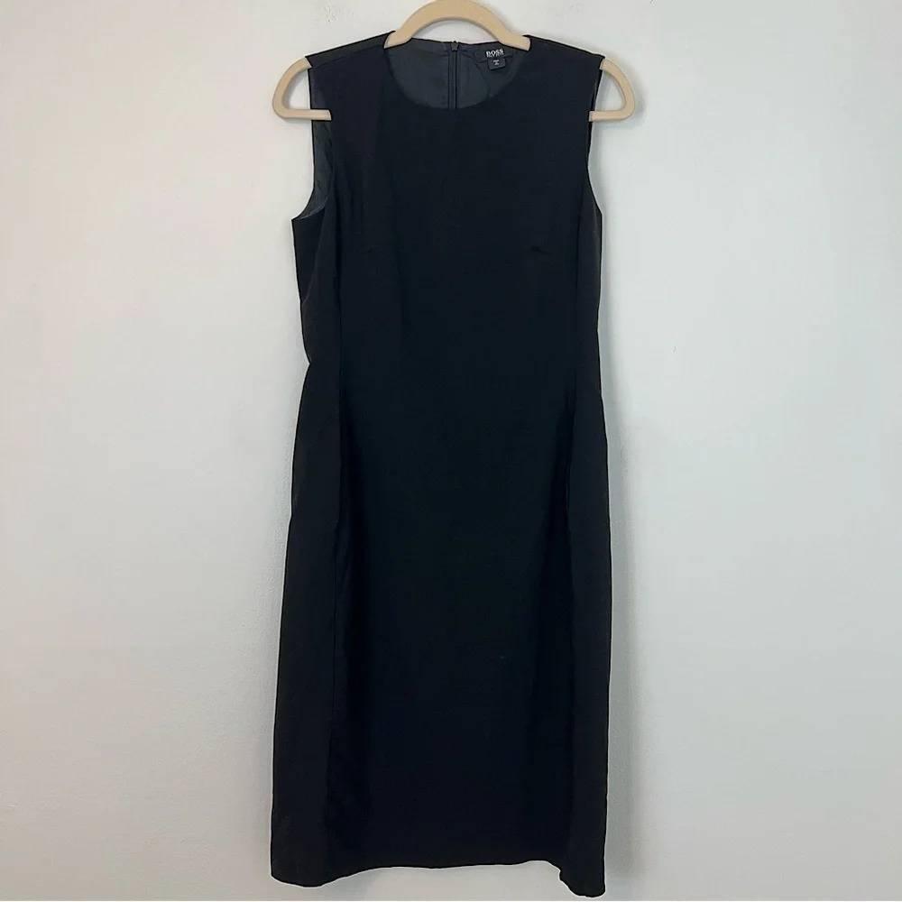 Boss Black Sleeveless Sheath Dress
